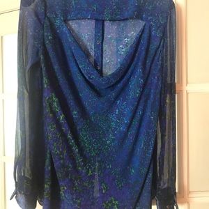 Elie Tahari Prima Floral Silk Blouse